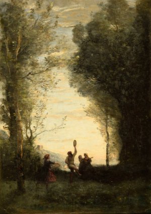 La Danse italienne by Jean-Baptiste-Camille Corot Oil Painting