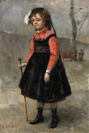 La Petite Pie by Jean-Baptiste-Camille Corot Oil Painting
