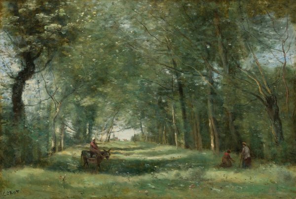 L'allee Verte by Jean-Baptiste-Camille Corot - Hand-Painted Oil Painting Reproduction