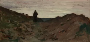 Landscape with Figure by Jean-Baptiste-Camille Corot Oil Painting