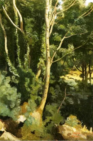 Landscape by Jean-Baptiste-Camille Corot - Oil Painting Reproduction