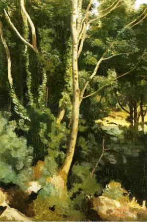 Landscape by Jean-Baptiste-Camille Corot Oil Painting