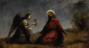 Le Christ Au Jardin Des Oliviers by Jean-Baptiste-Camille Corot Oil Painting