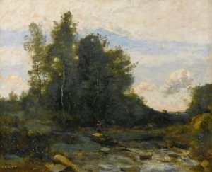 Le Torrent Pierreux by Jean-Baptiste-Camille Corot Oil Painting