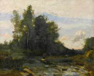 Le Torrent Pierreux by Jean-Baptiste-Camille Corot Oil Painting