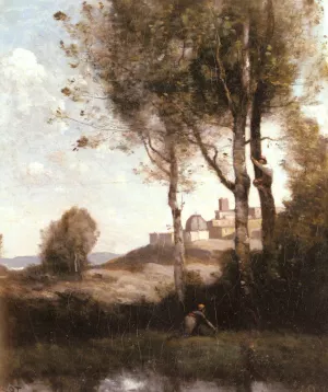 Les Denicheurs Toscans by Jean-Baptiste-Camille Corot - Oil Painting Reproduction