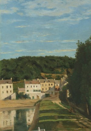 Les Maisons Cabassud a Ville D'avray by Jean-Baptiste-Camille Corot Oil Painting
