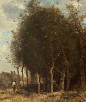 Lisiere de bois by Jean-Baptiste-Camille Corot Oil Painting