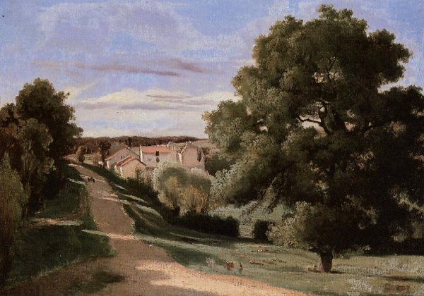 Little Chaville by Jean-Baptiste-Camille Corot - Hand-Painted Oil Painting Reproduction