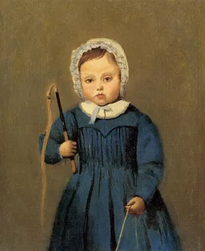Louis Robert as a Child by Jean-Baptiste-Camille Corot Oil Painting