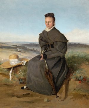 Louise Harduin by Jean-Baptiste-Camille Corot Oil Painting