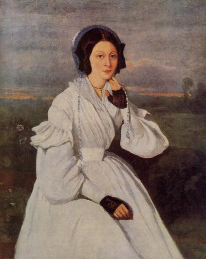 Madame Charmois Oil painting by Jean-Baptiste-Camille Corot