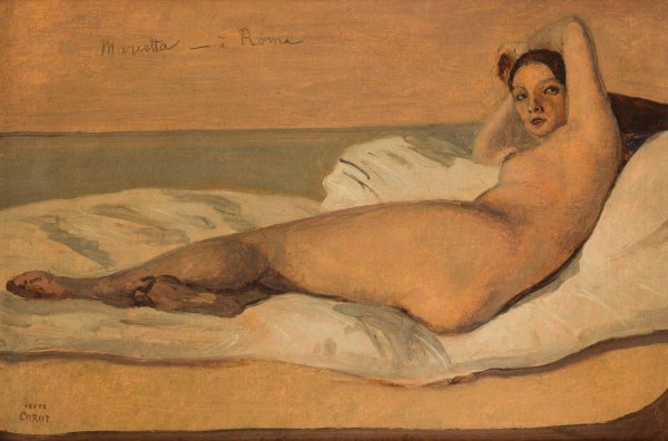 Marietta  by Jean-Baptiste-Camille Corot - Hand-Painted Oil Painting Reproduction