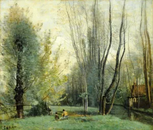 Morning Near Beauvais Oil painting by Jean-Baptiste-Camille Corot