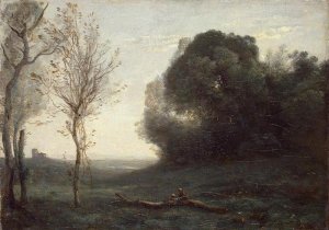 Morning by Jean-Baptiste-Camille Corot Oil Painting
