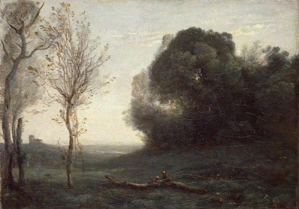 Morning by Jean-Baptiste-Camille Corot - Hand-Painted Oil Painting Reproduction