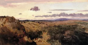 Mountainous Landscape by Jean-Baptiste-Camille Corot Oil Painting
