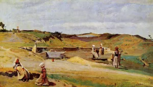 Mur also known as Cotes-du-Nord by Jean-Baptiste-Camille Corot - Oil Painting Reproduction