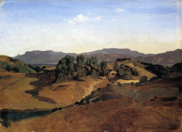 Olevano, La Serpentara by Jean-Baptiste-Camille Corot - Hand-Painted Oil Painting Reproduction