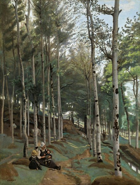Paysage Breton by Jean-Baptiste-Camille Corot - Hand-Painted Oil Painting Reproduction