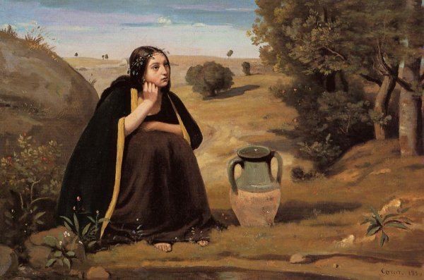 Rebecca by Jean-Baptiste-Camille Corot - Hand-Painted Oil Painting Reproduction