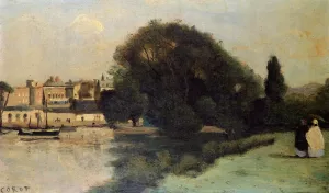 Richmond, near London by Jean-Baptiste-Camille Corot Oil Painting