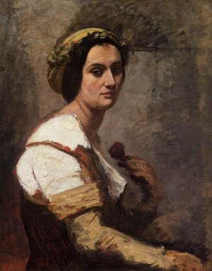 Sibylle by Jean-Baptiste-Camille Corot Oil Painting