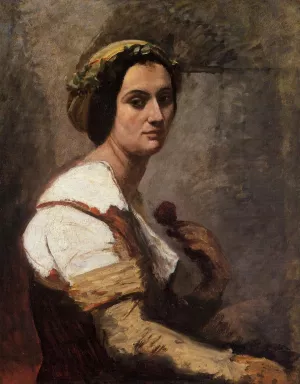 Sibylle by Jean-Baptiste-Camille Corot Oil Painting
