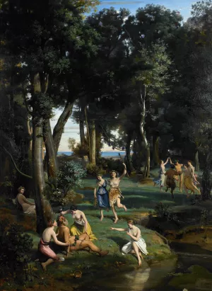 Silenus by Jean-Baptiste-Camille Corot Oil Painting
