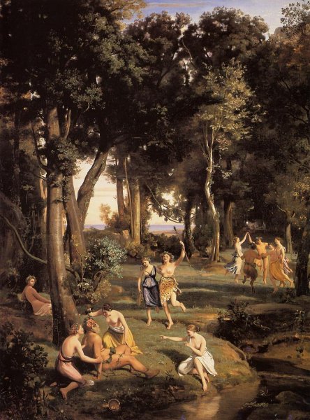 Main Product Photo of Silenus Painting by Jean-Baptiste-Camille Corot