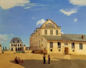 Soissons - Hoses and Factory of Mr. Henry painting by Jean-Baptiste-Camille Corot