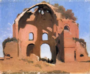 Temple of Minerva Medica, Rome Oil painting by Jean-Baptiste-Camille Corot