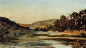 The Aqueduct in the Valley by Jean-Baptiste-Camille Corot - Oil Painting Reproduction