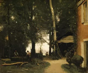 The Banks of the Seine at Conflans by Jean-Baptiste-Camille Corot Oil Painting