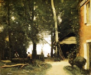 The Banks of the Seine at Conflans by Jean-Baptiste-Camille Corot Oil Painting