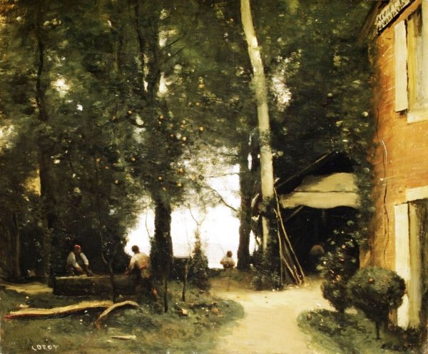 The Banks of the Seine at Conflans by Jean-Baptiste-Camille Corot - Hand-Painted Oil Painting Reproduction