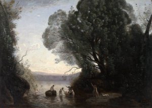 The Bath of Diana by Jean-Baptiste-Camille Corot Oil Painting