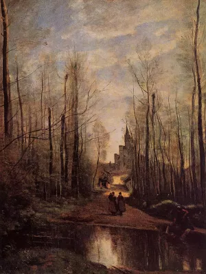 The Church of Marissel by Jean-Baptiste-Camille Corot - Oil Painting Reproduction