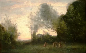 The Dance of the Nymphs by Jean-Baptiste-Camille Corot Oil Painting
