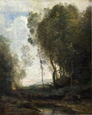 The Edge of the Forest by Jean-Baptiste-Camille Corot Oil Painting