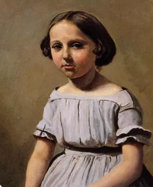 The Eldest Daughter of M. Edouard Delalain Oil painting by Jean-Baptiste-Camille Corot