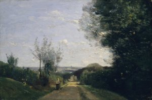 The Environs of Paris by Jean-Baptiste-Camille Corot Oil Painting