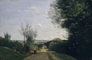 The Environs of Paris by Jean-Baptiste-Camille Corot Oil Painting