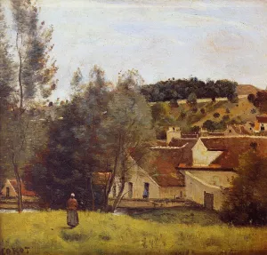 The Evaux Mill at Chiery, Near Chateau Thierry by Jean-Baptiste-Camille Corot - Oil Painting Reproduction