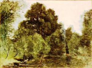 The Fish Pond at Saint-Nicolas-lez-Arras by Jean-Baptiste-Camille Corot Oil Painting