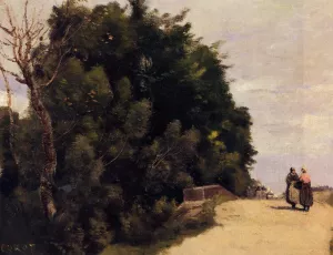 The Little Bridge at Mantes by Jean-Baptiste-Camille Corot - Oil Painting Reproduction