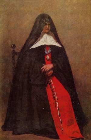 The Mother Superior of the Convent of the Annonciades by Jean-Baptiste-Camille Corot Oil Painting
