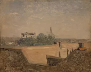 The Ramparts of Arras by Jean-Baptiste-Camille Corot Oil Painting