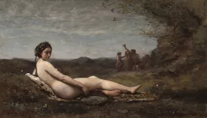 The Repose by Jean-Baptiste-Camille Corot Oil Painting