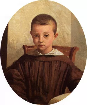 The Son of M. Edouard Delalain Oil painting by Jean-Baptiste-Camille Corot